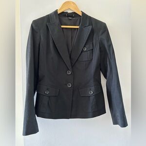Black Blazer, with pockets, size 10.